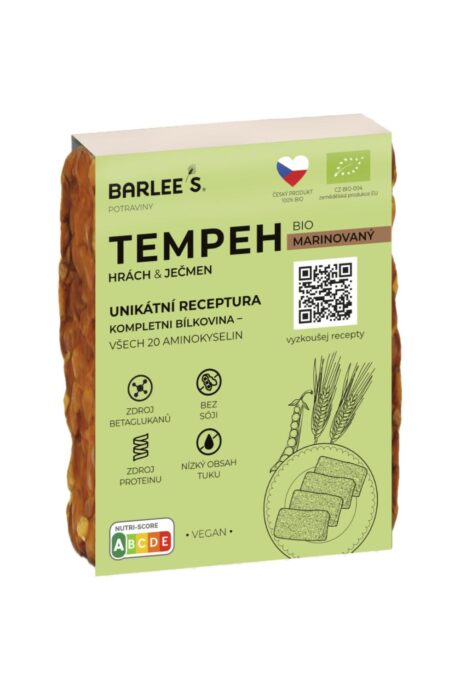 TEMPEH JEČMEN A HRÁCH BIO 200g – MARINOVANÝ